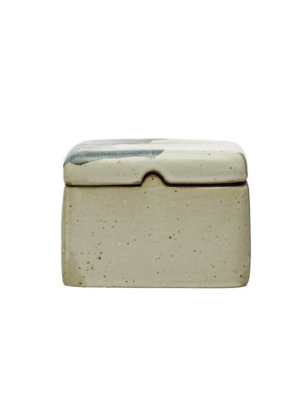 Hand Painted Stoneware Trinket Box Lid NEW Bathroom Kitchen Bedroom Home Decor